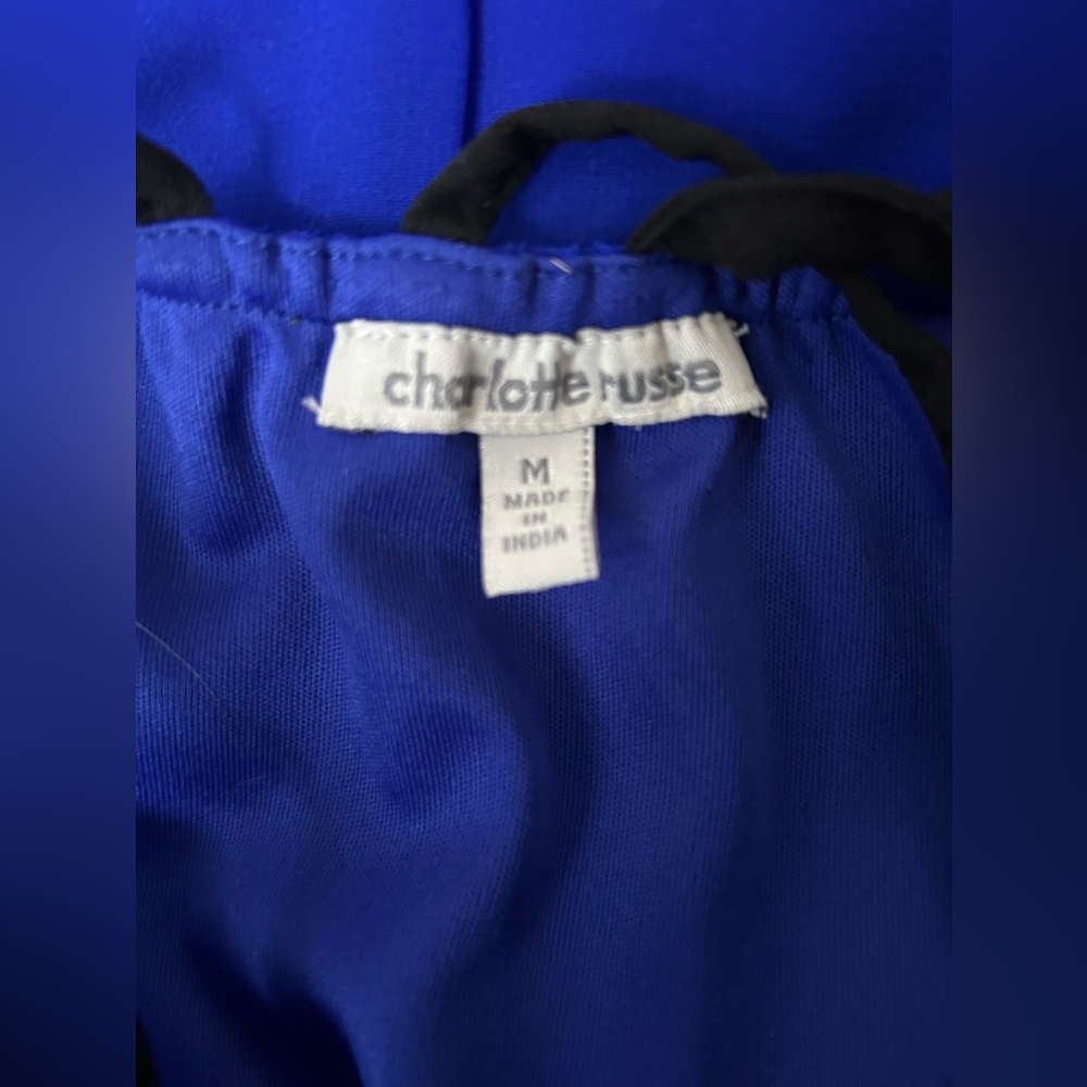 5/$25 Charlotte Russe bright blue strappy sundress size medium - Picture 7 of 7